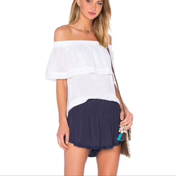 Faithfull the brand white off the shoulder top size 2 - Picture 2 of 4